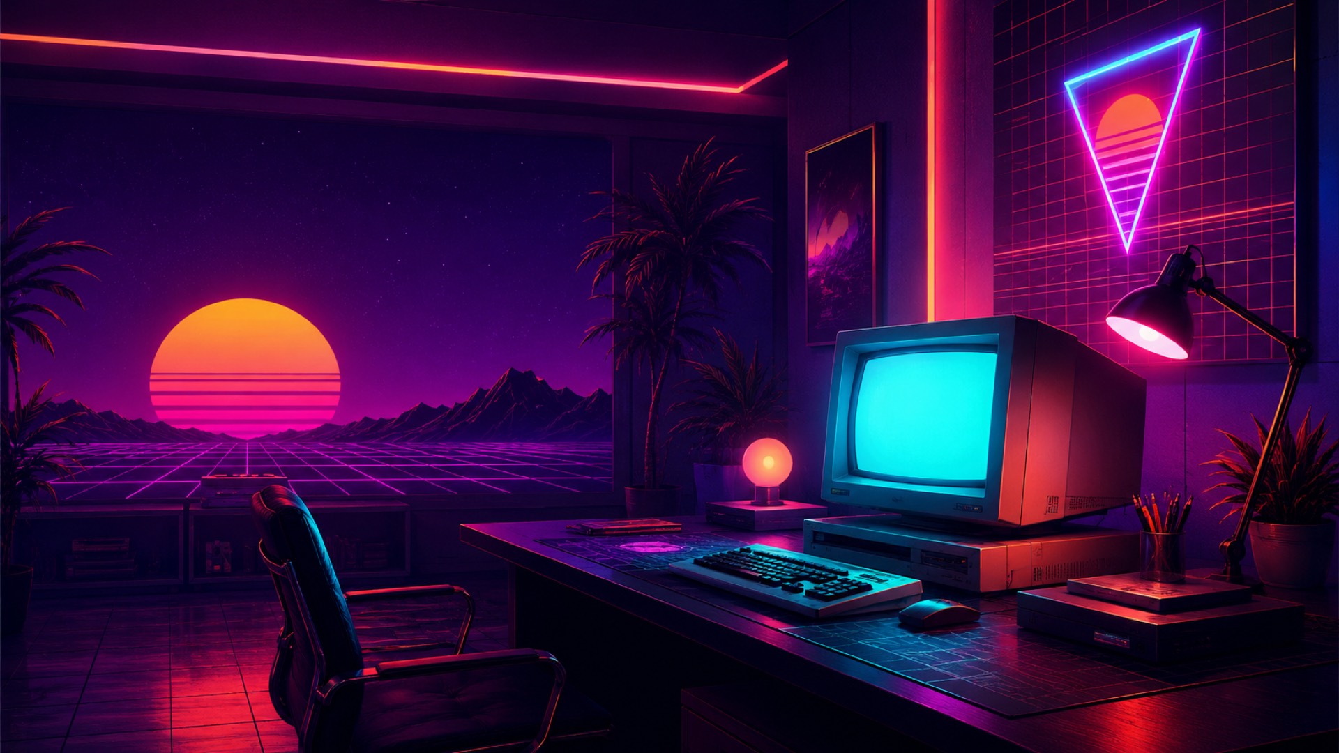Synthwave artwork representing the Customer Support Copilot deployment pattern